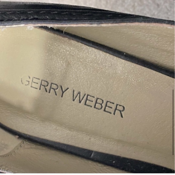 Gerry Weber Black Leather Slip on Ankle Booties W Low Chunky Heel 41 - Picture 6 of 13